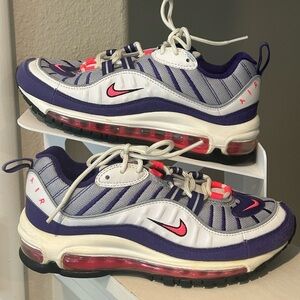 Nike Air Max 98  NRG SPACE FLIGHT SUIT Gray Silver Red Blu (AH6799-110) WMN Sz 6